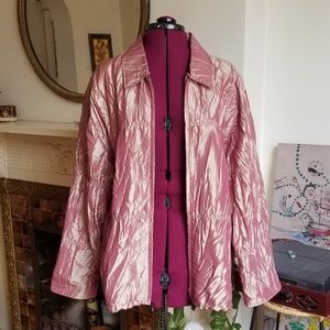 Vintage metallic rose gold windbreaker
